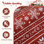 Christmas Rug 8x10 Washable Rugs, Boho Christmas Tree Snowflake Rug Non-Slip - Image 6
