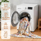 MSGKV Boho Throw Blanket for Couch 100% Cotton 50"x60" Floral Blanket Sofa - Image 8