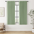 Guken Light Sage 100% Blackout Linen Curtains 63 Inch Length 2 Panels Set by Guken