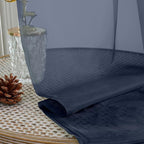 OWENIE Sheer Navy Blue Curtains, Sheer Curtains 63 inch Length 2 Panels Set - Image 5