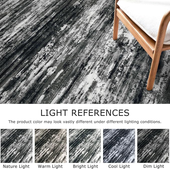 KOZYFLY Modern Abstract Hallway Runner Rug, 2.6x8 Washable Rug Runner Non-Slip - Image 4