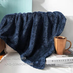 Exclusivo Mezcla Plush Fuzzy Fleece Bed Blanket Queen Size, Super Soft - Image 5