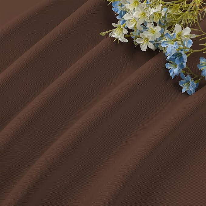 CUCRAF Brown Blackout Curtains 96 inch Length 2 Panels Set, Rod Pocket Room - Image 7