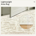 Area Rug 6x9, Washable Rugs, Stain Resistant Gray Area Rugs - Image 7