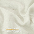 LAMIT Natural Linen Curtains 63 Inch Length - Image 2