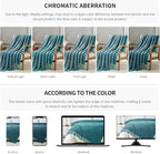 BOURINA Teal Throw Blanket 50 x70 Inches Jacquard Argyle Throw Textured Solid - Image 7