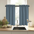 RYB HOME Cafe Curtains 24 inches Length, Linen Sheer Short Curtains - Image 7