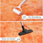 Goideal Fluffy Rug for Bedroom Living Room, 3x5 Orange Area Rugs, Faux Fur Shag - Image 7