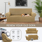 KEKUOU Stretch Loveseat Sofa Cover Slipcover, Couch Covers - Image 3