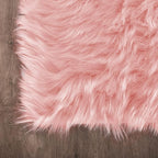 Latepis Pink Runner Faux Sheepskin Fur Rugs 2X5 Fluffy Rug - Image 5