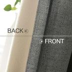 MIULEE Linen Blackout Curtains and Drapes 100% Room Darken Thermal Insulated - Image 6