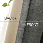 MIULEE Linen Blackout Curtains and Drapes 100% Room Darken Thermal Insulated - Image 6