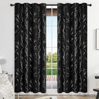Deconovo Black Blackout Curtains, Thermal Insulated Soundproof Privacy Curtain - Image 2