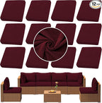 Outdoor Cushion Covers Set, Replacement by SUKAIKEQA
