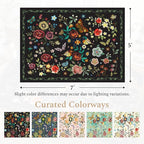 Rugflix 5x7 Washable Area Rug for Living Room, Soft Non Slip Low Pile Carpet - Image 2