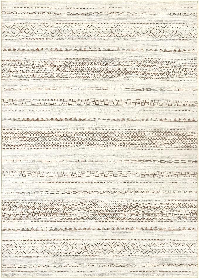 Nakagishi Area Rug Living Room Rugs: 4X6 Machine Washable Boho Large Neutral - Image 7