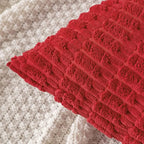 MIULEE Pack of 2 Red Corduroy Decorative Euro Sham Pillow Covers 24x24 Inch - Image 2
