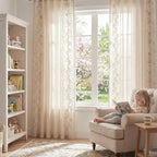 jinchan Evelyn Embroidered Linen Curtains - Image 7