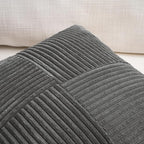 Fancy Homi 2 Packs Dark Gray Decorative Throw Pillow Covers 16x16 Inch - Image 3