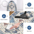 Yamaziot Washable Runner Rug, 2x8 Non-Slip Boho Vintage Hallway Rug - Image 4