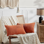 Fancy Homi 2 Packs Burnt Orange Lumbar Decorative Throw Pillow Covers 20x28 Inch - Image 6