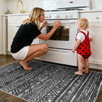 2x4 Washable Entryway Runner Rug: Moroccan Small Area Rug Soft Non Slip Door Mat - Image 2