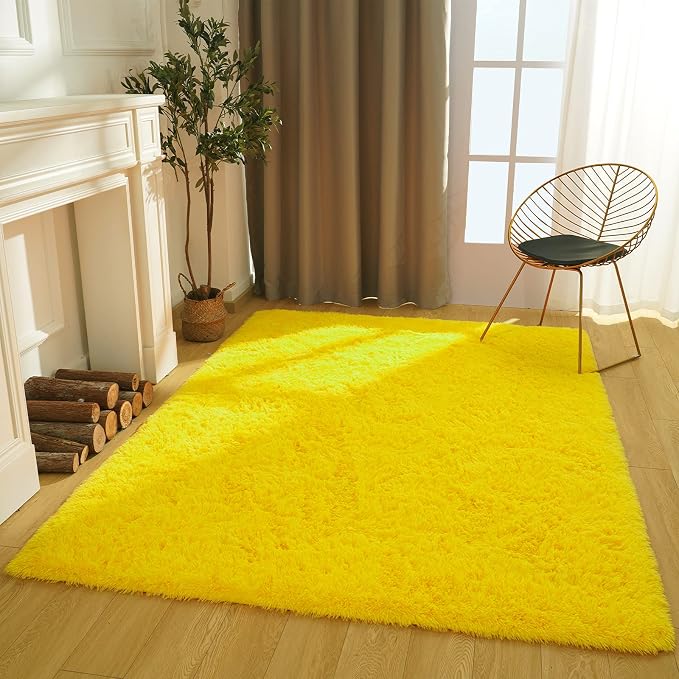 Amearea Shag Fluffy Area Rug for Bedroom Girls Living Room, Extra Soft and - Image 2