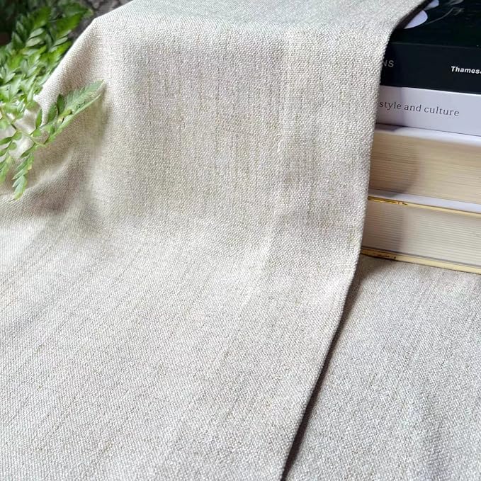 Faux Linen Kitchen Curtains 36 Inch Length Cafe Curtain Tiers - Image 4