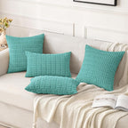 MIULEE Pack of 2 Corduroy Decorative Throw Pillow Covers 16x16 Inch Soft Boho - Image 2