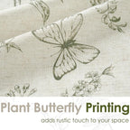 jinchan Floral Curtain Valance for Windows 16 Inch Linen Valance for Kitchen - Image 4