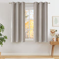 NICETOWN Short Faux Linen Angora Blackout Curtains 63 inches Long by NICETOWN