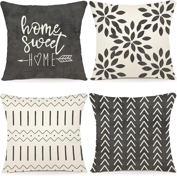 YCOLL Pillow Covers 20x20 Set of 4, Modern Sofa Throw Pillow Cover, Decorative by PillowCoversExpert