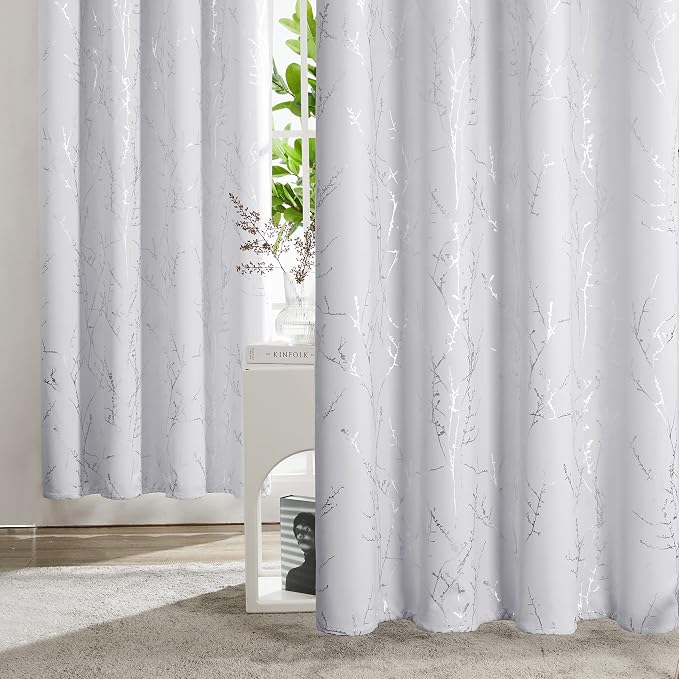 Deconovo Greyish White Curtains, Room Darkening Curtain, Thermal Insulated - Image 3