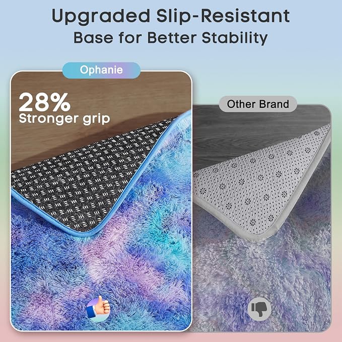 Ophanie Rainbow Purple Mermaid Rugs - Image 4