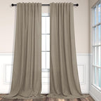 Pitalk Taupe Curtains 84 Inches Long by Pitalk