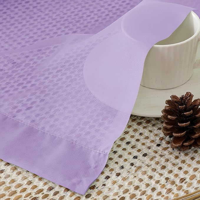 Aiyufeng Light Purple Sheer Curtain Panels Pair Sold 96 Inch Length, Light - Image 3