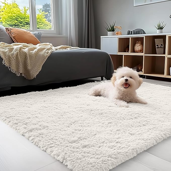 OLANLY 4x8 Area Rugs for Living Room Bedroom, Machine Washable Soft Fluffy - Image 3