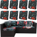 8Pcs Outdoor Cushion Covers, Patio Cushion Covers, Stretch Elastic Slipcovers by dreahoteztil