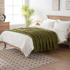 90x90 Inch Green Queen Large Blanket - Image 5