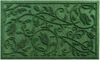 Boho Green Floral Leaves Outdoor Indoor Entrance Doormats, Absorbent Durable - Image 9
