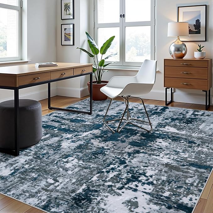 8x10 Area Rugs for Living Room Rug Washable: Abstract Large Rug for Dining Room - Image 9