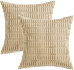 MIULEE Pack of 2 Corduroy Decorative Throw Pillow Covers 20x20 Inch Soft Boho - Image 6