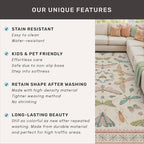 Boho Light Pink Round Rugs for Kids Bedroom - 4 ft Unique Circle Area Rugs for - Image 8