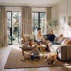 RYB HOME Linen Textured 100% Blackout Curtains - Image 6