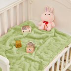 Yurhap Fleece Baby Blanket Heart Checkered Blanket, Ultra Soft Cozy Baby - Image 4