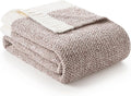 Snuggle Sac Taupe Blankets Twin Size, Reversible Super Soft Bed Blanket Warm by SnuggleSac