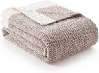 Snuggle Sac Taupe Blankets Twin Size, Reversible Super Soft Bed Blanket Warm by SnuggleSac