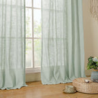 LAMIT 72 Inch Linen Sheer Curtains - Image 9