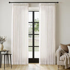MIULEE Pinch Pleated Thick Linen Curtains 92 Inches Long 2 Panels by MIULEE