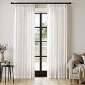 MIULEE Pinch Pleated Thick Linen Curtains 86 Inches Long 2 Panels Set by MIULEE